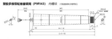 電動輥筒 塑膠多楔帶輪錐套輥筒（P9PJ43） 內(nèi)螺紋 （可配置